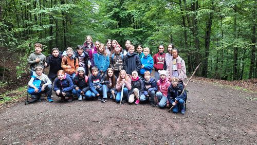 Klasse 5a beim Wandern